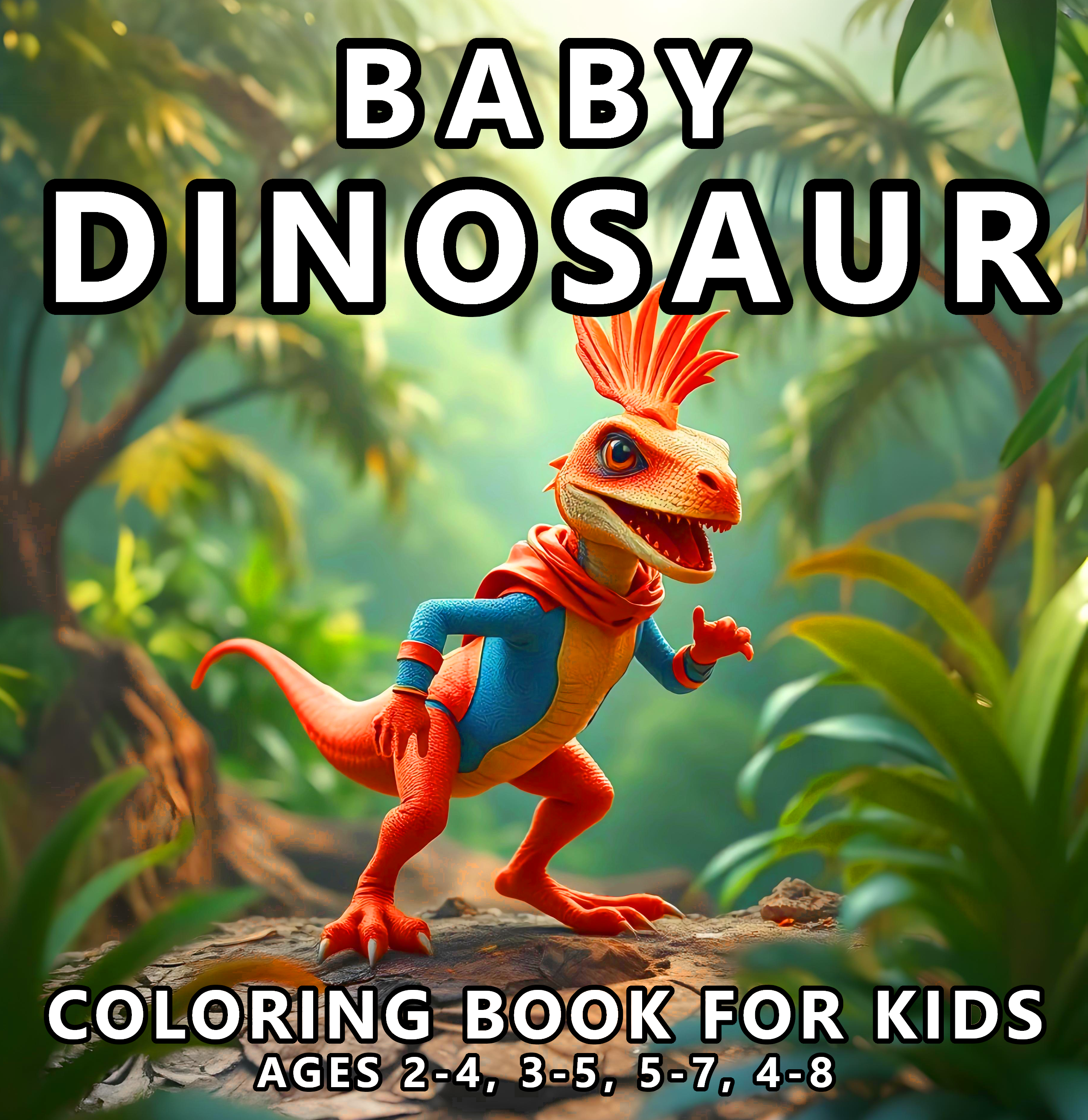 Baby dinosaur coloring book